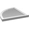 Ekena Millwork Quarter Round Top Left Surface Mount PVC Gable Vent w/ 2"W x 2"P Brickmould Sill Frame, 26"W x 32"H GVPQL26X3203SF - alternate 5